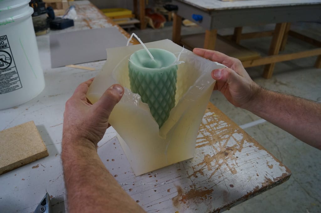 Making A Candle With A Silicone Rubber Mold 