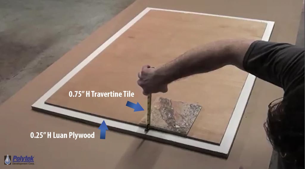 Making a travertine master for mold making