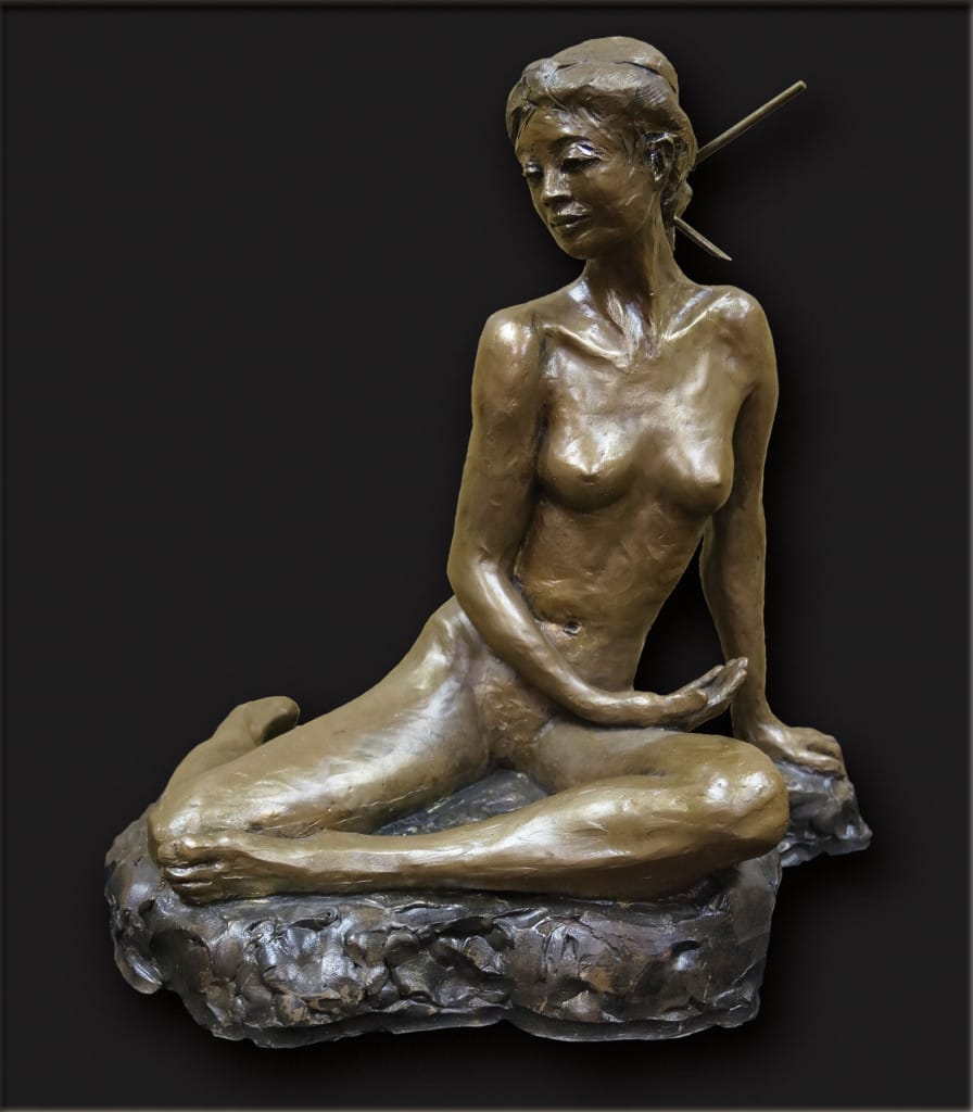 Faux Bronze Finish on Plastic Copy of Sculpture