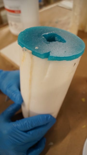Key in Silicone Mold and Foam Nest
