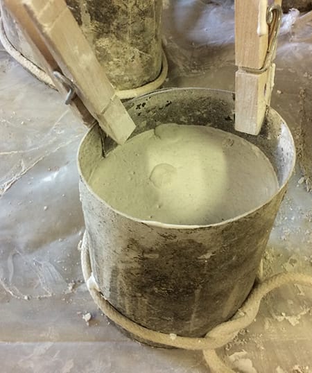 Refractory Material Poured Over Wax Model