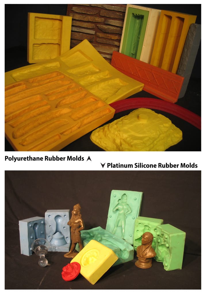 Polyurethane and silicone mold rubbers-01