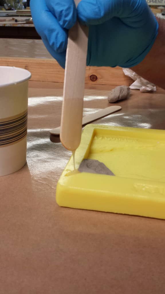 Apply PolyBond to Corner - Plug with Clay