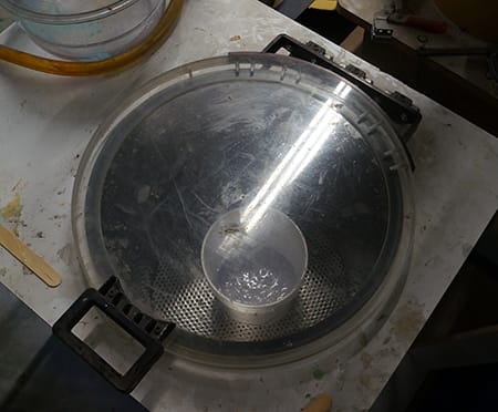 Poly-Optic Resin in Vacuum Chamber
